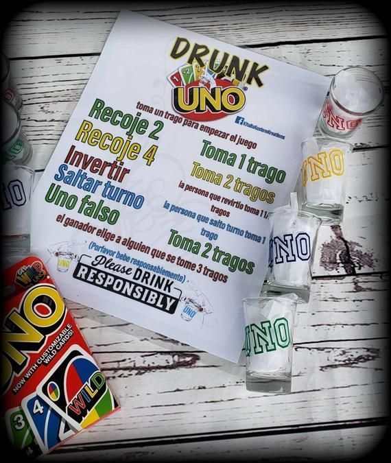 Jogo Drunk Uno +1 Brinde / Bebida Drink Shot