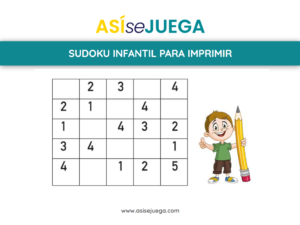 Sudoku infantil para imprimir